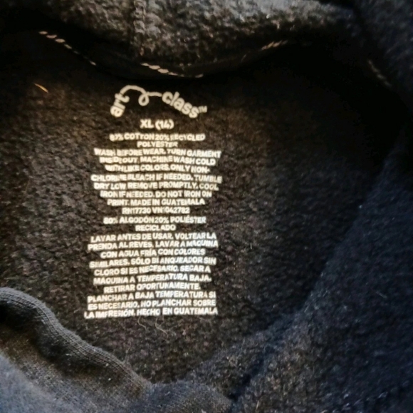 XL Art Class Black Graphic Hoodie with Multicolor Design - Picture 2 of 2